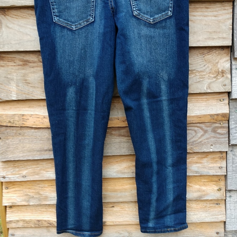 VINTAGE HARLEM Size 20 Dark Wash Skinny Distressed Jeans Stretch EUC - Picture 10 of 12